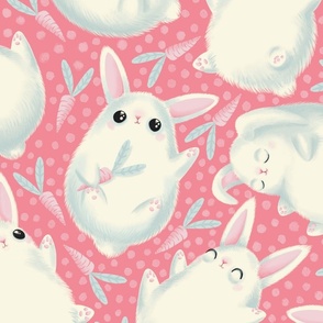 bunnies - big scale - pink