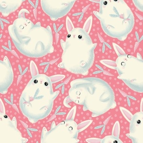 bunnies - mid scale - pink