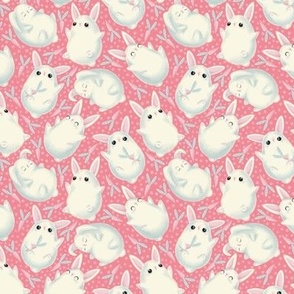 bunnies - mini scale - pink