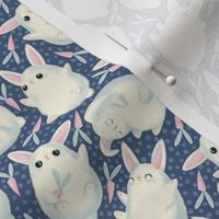 bunnies - mini scale - dark blue