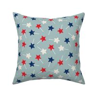 Star lollipops - red white and blue - Stars and Stripes - vintage blue - LAD22