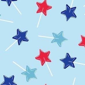 Star lollipops - red white and blue - Stars and Stripes - blue - LAD22