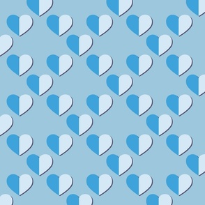 Heart Diagonal Blue