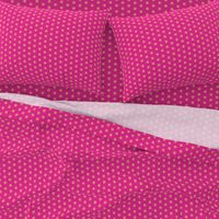 Frosty Mandarin Polka Dots on Hotpink