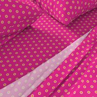 Frosty Mandarin Polka Dots on Hotpink