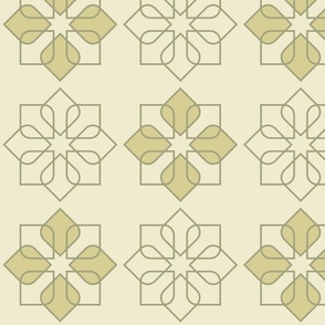 L - simple arabic pattern - light green