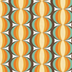 Mod Bubbles Original Geometric 60s 70s Vintage Designed Wallpaper