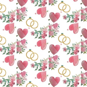 Pink Floral Wedding Themed Pattern