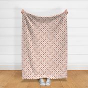 Boho Checkerboard in Muted Pink Beige Brown 70s retro checks