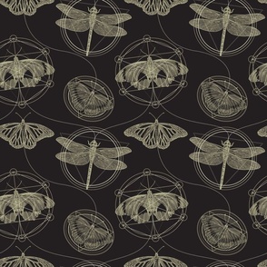 Sacred Geometry Witchy Insect Print