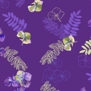 hydrangea petals on purple-Large Scale
