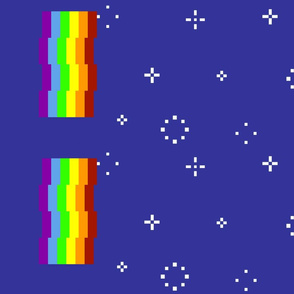 Nyan Cat (Poptart Cat) Rainbow Print