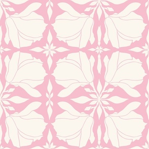 Starcrossed Magnolias - Cream on Petal Pink - jumbo