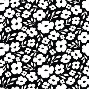 Flower patch white on black-01