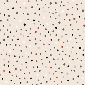 Random red and grey dots