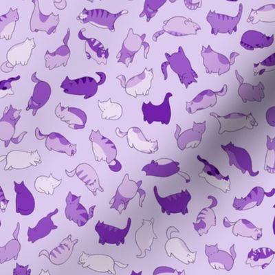 grape kittens on light purple - ELH