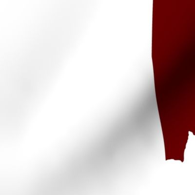 Alabama silhouette, 18x21" panel, maroon on white - ELH