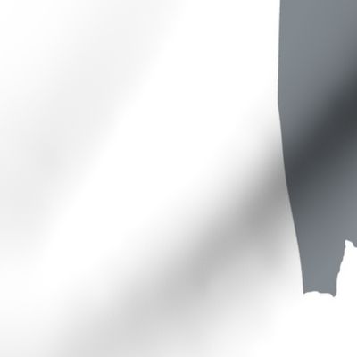 Alabama silhouette, 18x21" panel, gray on white - ELH