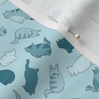 medium gray-blue denim kittens - ELH