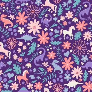 Download Cute Dinosaur Collage Purple Aesthetic Wallpaper  Wallpaperscom