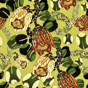 ART DECO ABSTRACT FLORAL IN DERBY - EDOUARD BENEDICTUS
