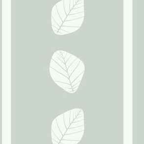 2” Vertical Green Stripe Ulu Breadfruit Leaf Neutrals