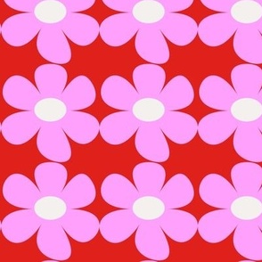 Just scandi flowers - red and pink 
