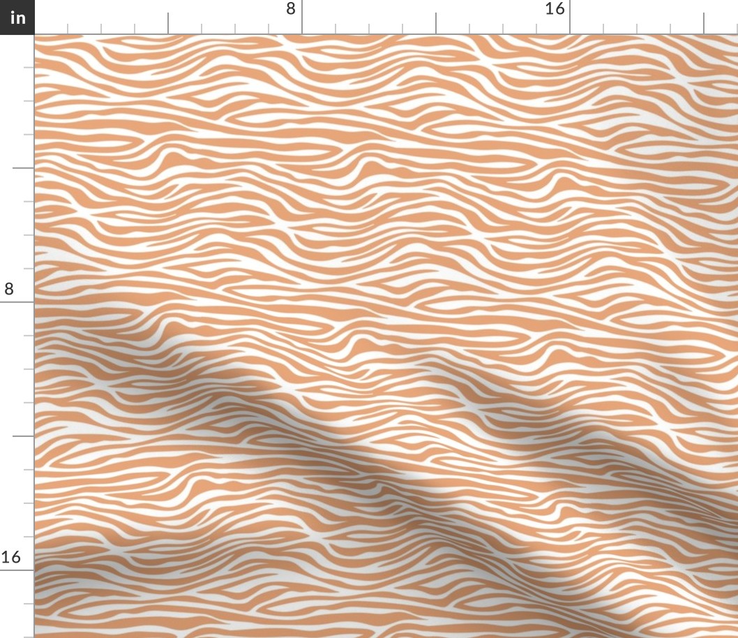 The new minimalist zebra animal print trend for wild kids and safari lovers neutral peach orange buff 
