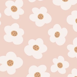 Blossom 1 blush / bold and simple floral pattern