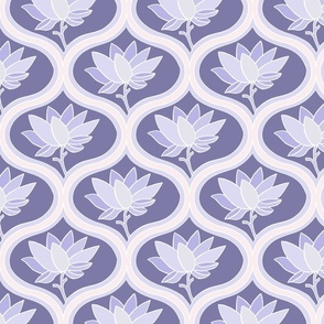 lilac lotus flower ogee | medium