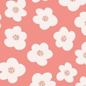 Blossom 1 pink / bold and simple floral pattern