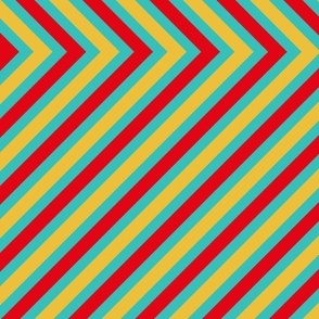 Red and yellow chevron - Large scale