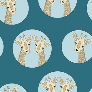 Giraffes blue