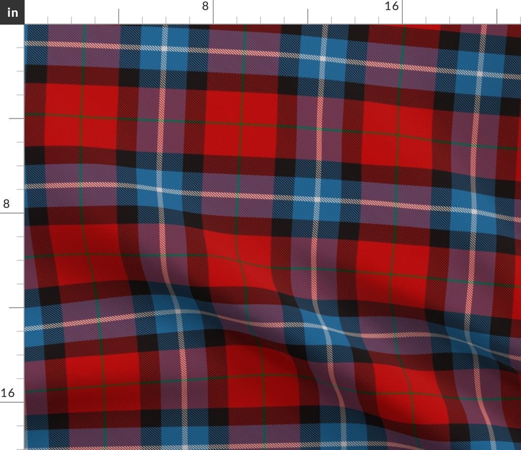 Scottish Clan Baillie of Polkemett RedTartan Plaid