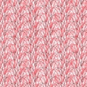 Textured Arch Grid Curves Casual Fun Neutral Interior Summer Monochromatic Circles Pink Blender Bright Colors Baby Watermelon Pink Coral DF737B Fresh Modern Abstract Geometric