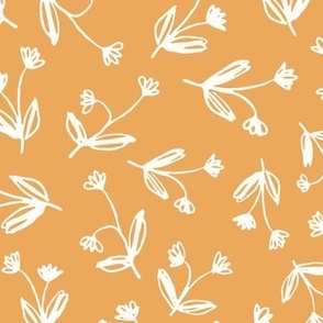 Nathalie 2 /  delicate sweet floral pattern yellow
