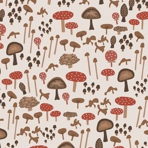 Forest Fungi Floor in Cream