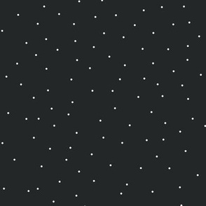 Nordic Winter - Snow Dots in Black