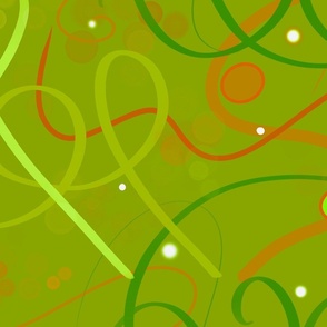 Talking with Tame lime green abstract 