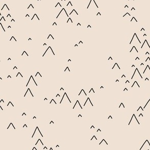 Hiking Collection Mountain Peaks in Cream