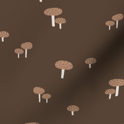 Forest Fungi Toadstool in Dark Brown