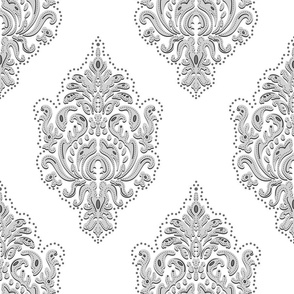 Andalusia Damask (Large) in Graphite