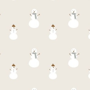 Ski Gear - Snowmen in Cream