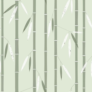 (L) Bamboo forest neutral green colors