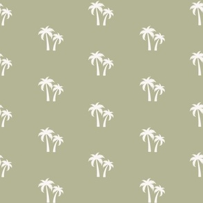(M Scale) Boho Palm Trees on Muted Green