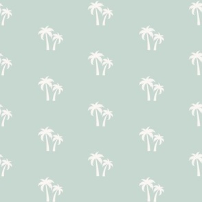 (M Scale) Boho Palm Trees on Muted Mint
