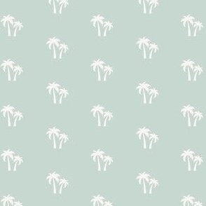 (S Scale) Boho Palm Trees on Muted Mint