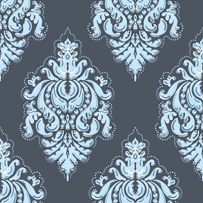 Andalusia Damask (Large) in Slate