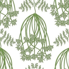 Art Nouveau Queen Anne's Lace - Medium White