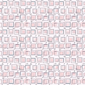 Retro Square [pink grey] small